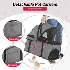 Коляска для домашних животных 3 в 1 цена и информация | Переноски, сумки | pigu.lt