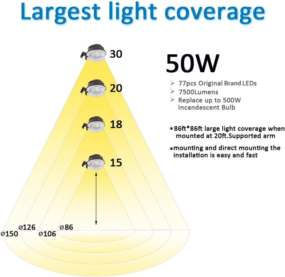 LED lemputė tvartui 50W Intertek AT745 kaina ir informacija | Lauko šviestuvai | pigu.lt