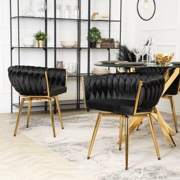 Valgomojo kėdė Rubi Velvet, juoda цена и информация | Virtuvės ir valgomojo kėdės | pigu.lt