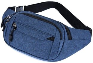 Мужская поясная сумка Т119, синяя цена и информация | Мужские сумки | pigu.lt