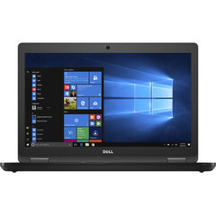 Dell Latitude 5580 Intel Core i7-7600U 16/256GB SSD Windows 11 Pro Black kaina ir informacija | Nešiojami kompiuteriai | pigu.lt