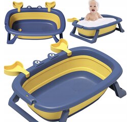 Sulankstoma kūdikio vonelė Nicekids, 67x44x20 cm, mėlyna/geltona kaina ir informacija | Maudynių priemonės | pigu.lt