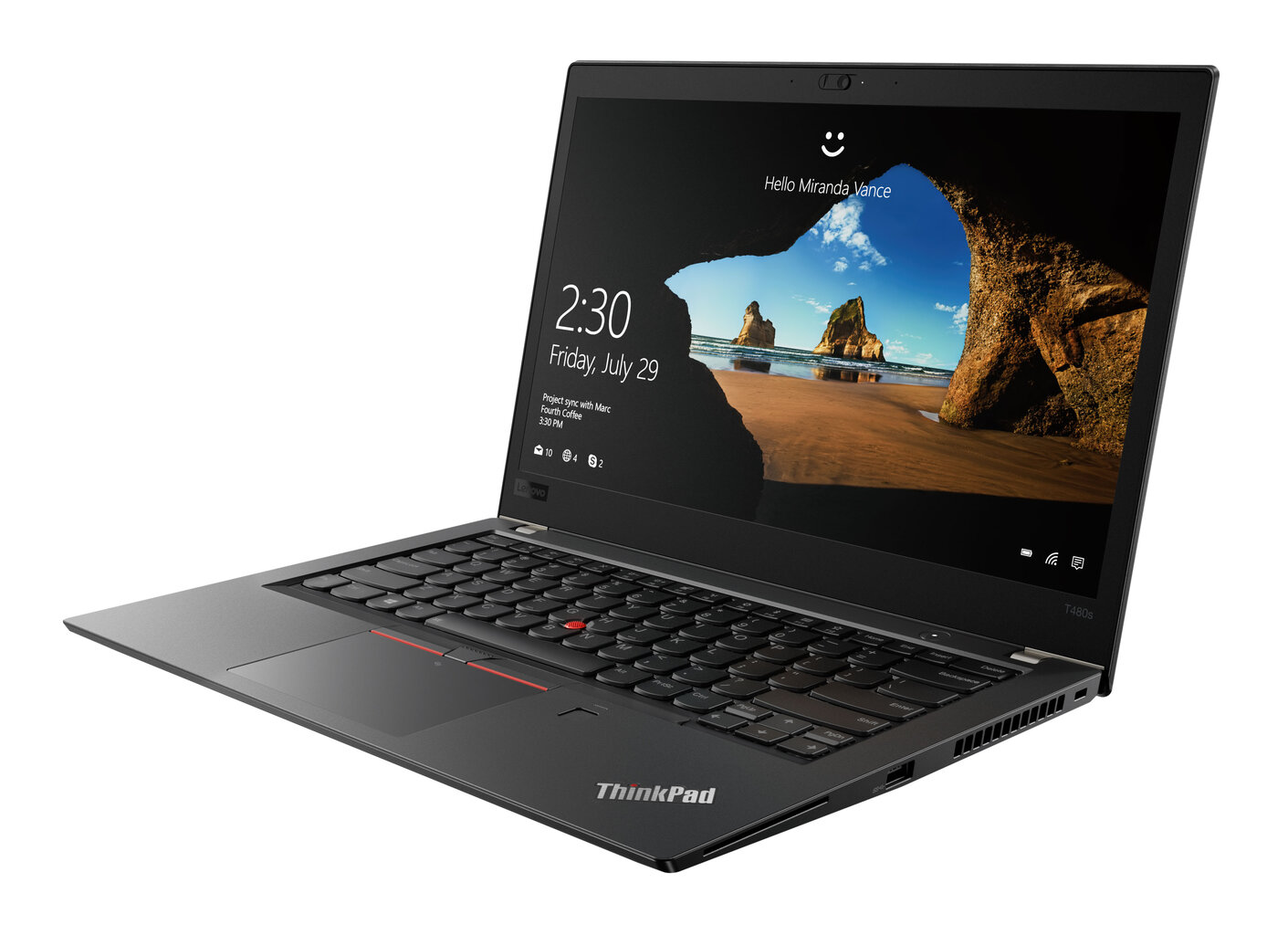 Lenovo ThinkPad T480s Intel Core i5-8250U 8/256GB SSD Windows 11 Pro Black kaina ir informacija | Nešiojami kompiuteriai | pigu.lt