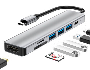 USB šakotuvas Hub 7in1 kaina ir informacija | Adapteriai, USB šakotuvai | pigu.lt