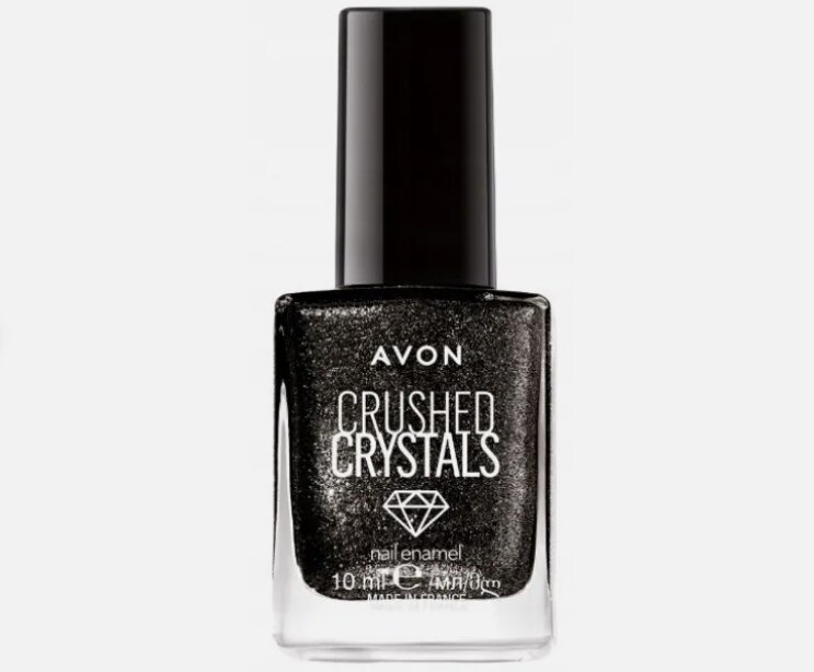 Nagų lakas su 3D kristalais ir matiniu efektu Avon Crushed Crystals, Black Agate, 10 ml kaina ir informacija | Nagų lakai, stiprintojai | pigu.lt