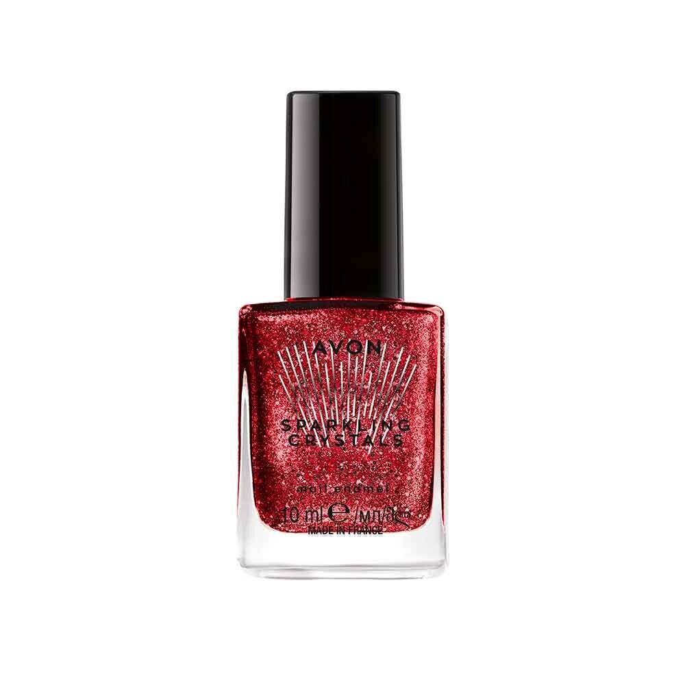 Nagų lakas su blizgučiais Avon Sparkling Crystals, Red Diva, 10 ml kaina ir informacija | Nagų lakai, stiprintojai | pigu.lt