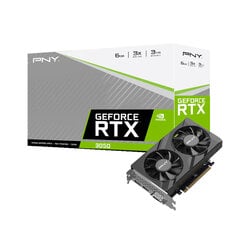 PNY GeForce RTX 3050 Verto Dual Fan (VCG30506DFXPB1) kaina ir informacija | Vaizdo plokštės (GPU) | pigu.lt