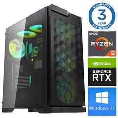 Intop Ryzen 5 5600X 16GB 250SSD M.2 NVME+2TB RTX3060 12GB WIN11 kaina ir informacija | Stacionarūs kompiuteriai | pigu.lt