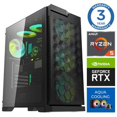 Компьютер INTOP AQUA Ryzen 5 7600X 16GB DDR5 1TB SSD M.2 NVME RTX3060 12GB no-OS цена и информация | Стационарные компьютеры | pigu.lt