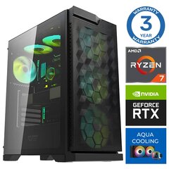 INTOP AQUA Ryzen 7 7700X 32GB DDR5 1TB SSD M.2 NVME RTX3060 12GB no-OS цена и информация | Stacionarūs kompiuteriai | pigu.lt