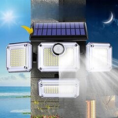 Fluxar LED lauko šviestuvas su saulės baterija ir judesio davikliu 4in1 kaina ir informacija | Lauko šviestuvai | pigu.lt
