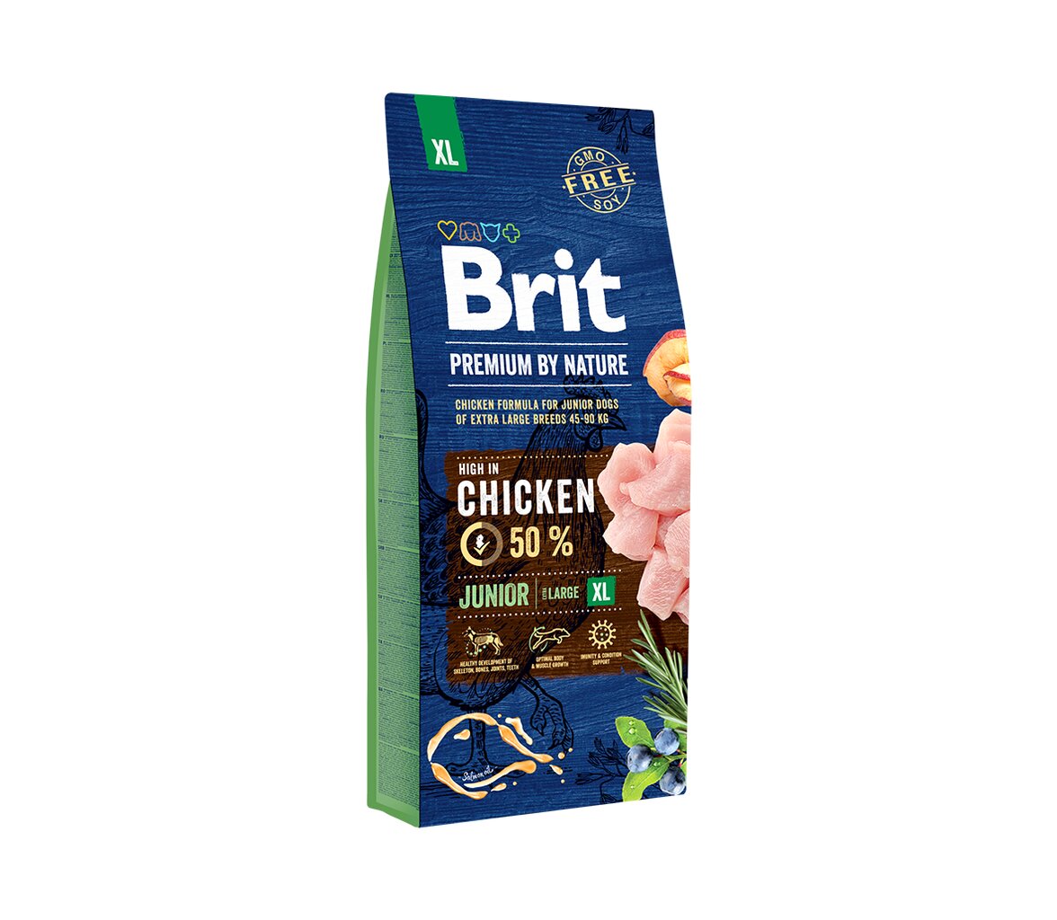 Brit Premium By Nature Junior XL sausas maistas ypač didelių veislių šuniukams, 15 kg kaina ir informacija | Sausas maistas šunims | pigu.lt