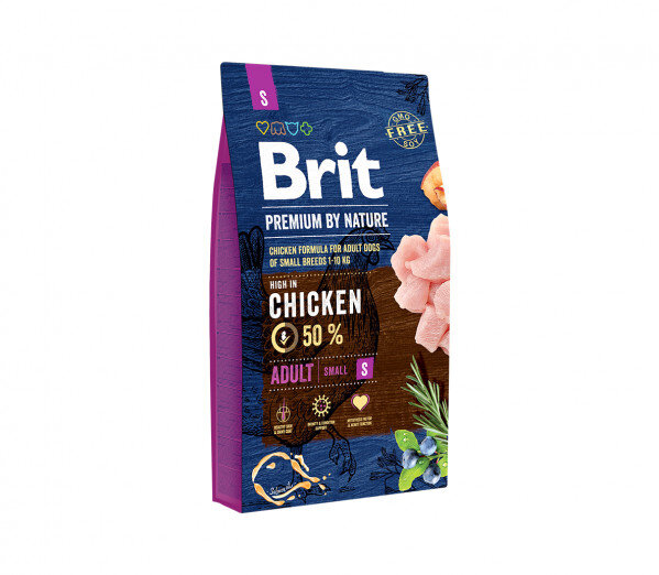 Brit Premium By Nature Adult S sausas maistas mažų veislių šunims, 1 kg kaina ir informacija | Sausas maistas šunims | pigu.lt