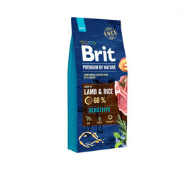 Brit Premium By Nature Sensitive Lamb hipoalerginis, jautriems, alergiškiems šunims, 3 kg kaina ir informacija | Sausas maistas šunims | pigu.lt