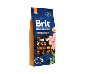Brit Premium By Nature Senior S/M mažų ir vidutinių veislių vyresnio amžiaus šunims, 3 kg kaina ir informacija | Sausas maistas šunims | pigu.lt