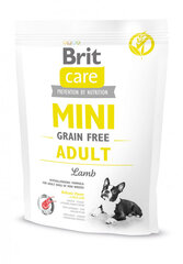 Brit Care Mini Adult Lamb гипоаллергенный, беззерновой сухой корм для собак мелких пород, 0,4 кг цена и информация | Сухой корм для собак | pigu.lt