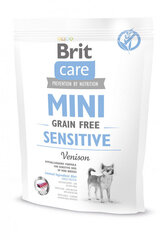 Brit Care Mini Sensitive hipoalerginis, begrūdis mažų veislių jautriems šunims, 0,4 kg kaina ir informacija | Sausas maistas šunims | pigu.lt