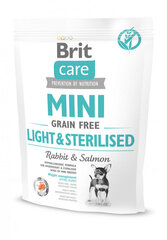 Brit Care Mini Light&Sterilised сухой корм для собак с избыточным весом и стерилизованных, 0,4 кг цена и информация |  Сухой корм для собак | pigu.lt