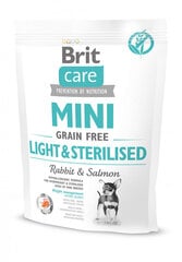 Brit Care Mini Light&Sterilised antsvorio turintiems ir sterilizuotiems šunims, 0,4 kg kaina ir informacija | Sausas maistas šunims | pigu.lt