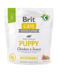 Brit Care Sustainable Puppy Chicken&Insect сухой корм для собак, 3 кг цена и информация | Сухой корм для собак | pigu.lt