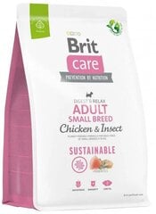 Brit Care Sustainable Adult Small Breed Chicken&Insect mažų veislių šunims, 1 kg kaina ir informacija | Sausas maistas šunims | pigu.lt