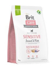 Brit Care Sustainable Sensitive Insect&Fish odos problemų ar jautrų virškinimą turintiems šunims, 3 kg kaina ir informacija | Sausas maistas šunims | pigu.lt