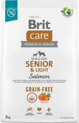 Brit Care Grain-free Senior&Light Salmon сухой корм для пожилых собак, 3 кг цена и информация | Сухой корм для собак | pigu.lt