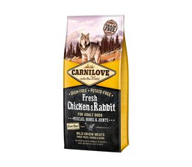 Carnilove Fresh Chicken&Rabbit Adult begrūdis, šunims, 1,5 kg kaina ir informacija | Sausas maistas šunims | pigu.lt