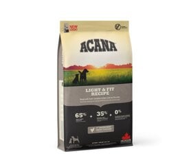 Acana Light & Fit Dog begrūdis, viršsvorio turintiems šunims, 11,4 kg kaina ir informacija | Sausas maistas šunims | pigu.lt