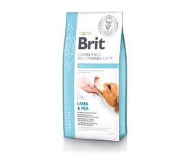 Brit GF Veterinary Diets Dog Obesity begrūdis, turintiems viršsvorio šunims, 12 kg kaina ir informacija | Sausas maistas šunims | pigu.lt