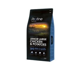 Profine Dog Junior Large Chicken & Potatoes didelių veislių jauniems šunims, 15 kg kaina ir informacija | Sausas maistas šunims | pigu.lt