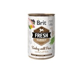 Brit Fresh konservai šunims Turkey&Peas, 400 g kaina ir informacija | Konservai šunims | pigu.lt