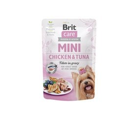 Brit Care Mini Chicken&Tuna fillets in гravy влажный для придирчивых, корм для собак мелких пород, 85 г x 24 цена и информация | Консервы для собак | pigu.lt