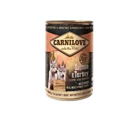 Carnilove Wild Meat Salmon&Turkey Puppies без зерна, влажный корм для щенков, 400 г цена и информация | Консервы для собак | pigu.lt