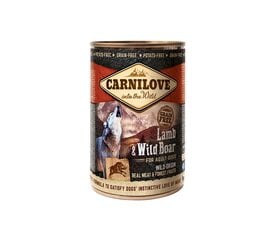 Carnilove Wild Meat Lamb&Wild Boar без зерна, влажный корм для собак, 400 г цена и информация | Консервы для собак | pigu.lt