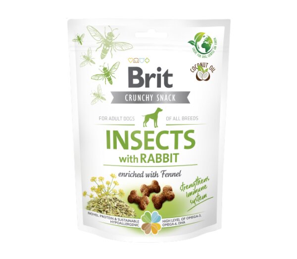 Brit Care Crunchy Cracker Insects with Rabbit šunims, 200 g x 4 цена и информация | Skanėstai šunims | pigu.lt