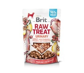 Brit Dog Raw freeze-dried Urinary Turkey skanėstai šunims, 40 g x 6 kaina ir informacija | Skanėstai šunims | pigu.lt