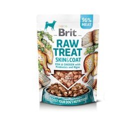 Brit Dog Raw freeze-dried Skin&Coat Fish&Chicken šunims, 40 g x 6 kaina ir informacija | Skanėstai šunims | pigu.lt