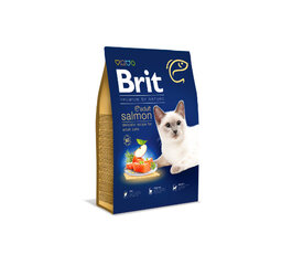 Brit Premium Cat Adult Salmon сухой корм для кошек, 0,3 кг цена и информация | Сухой корм для кошек | pigu.lt