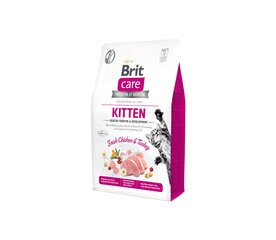 Brit Care Cat GF Kitten Healthy Growth&Development сухой корм для кошек, 0,4 кг. цена и информация | Сухой корм для кошек | pigu.lt