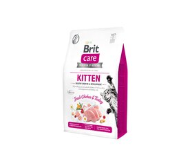 Brit Care Cat GF Kitten Healthy Growth&Development сухой корм для кошек, 2 кг. цена и информация | Сухой корм для кошек | pigu.lt