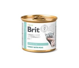 Brit GF Veterinary Diets Struvite konservai katėms su šlapimo takų susirgimais, 12x200 g kaina ir informacija | Konservai katėms | pigu.lt