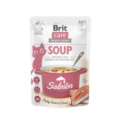 Brit Care Cat Soup Salmon konservai katėms, 12x75 g kaina ir informacija | Konservai katėms | pigu.lt