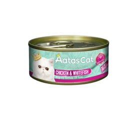 Aatas Cat Creamy Chicken&Whitefish беззерновой влажный корм для кошек, 80 г x 24 цена и информация | Консервы для кошек | pigu.lt