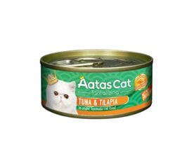 Aatas Cat Tantalizing Tuna&Tilapia begrūdis, 80 g x 24 kaina ir informacija | Konservai katėms | pigu.lt