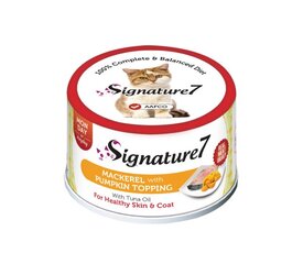 Signature 7 Mackerel with Pumpkin , 70 g x 12 kaina ir informacija | Konservai katėms | pigu.lt