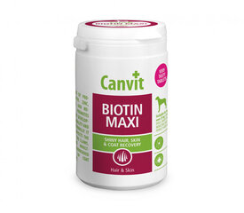 Canvit Biotin Maxi N76 добавки для ухода за шерстью и кожей собак, 230 г цена и информация | Витамины, добавки, средства от паразитов для собак | pigu.lt