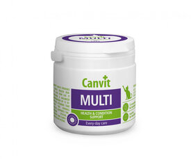 Canvit Multi N100 витаминные таблетки для кошек, 100 г. цена и информация | Витамины, добавки и средства от паразитов для кошек | pigu.lt