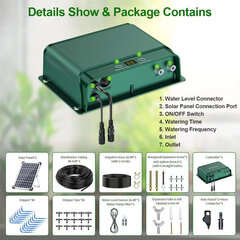 Automatinė augalų laistymo sistema su saulės baterija SCO_Green BSV-IC006 kaina ir informacija | Laistymo įranga, purkštuvai | pigu.lt