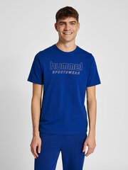 Marškinėliai vyrams HMLLGC JOEL Hummel, mėlyni kaina ir informacija | Vyriški marškinėliai | pigu.lt